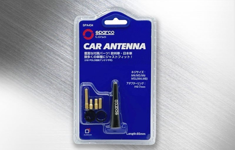 ★SPARCO CORSA/スパルコ（スパルココルサ）★アーバンアンテナ（カーアンテナ）65mmタイプ/SPA434★付属パーツで多くの車種にフィット！_画像2