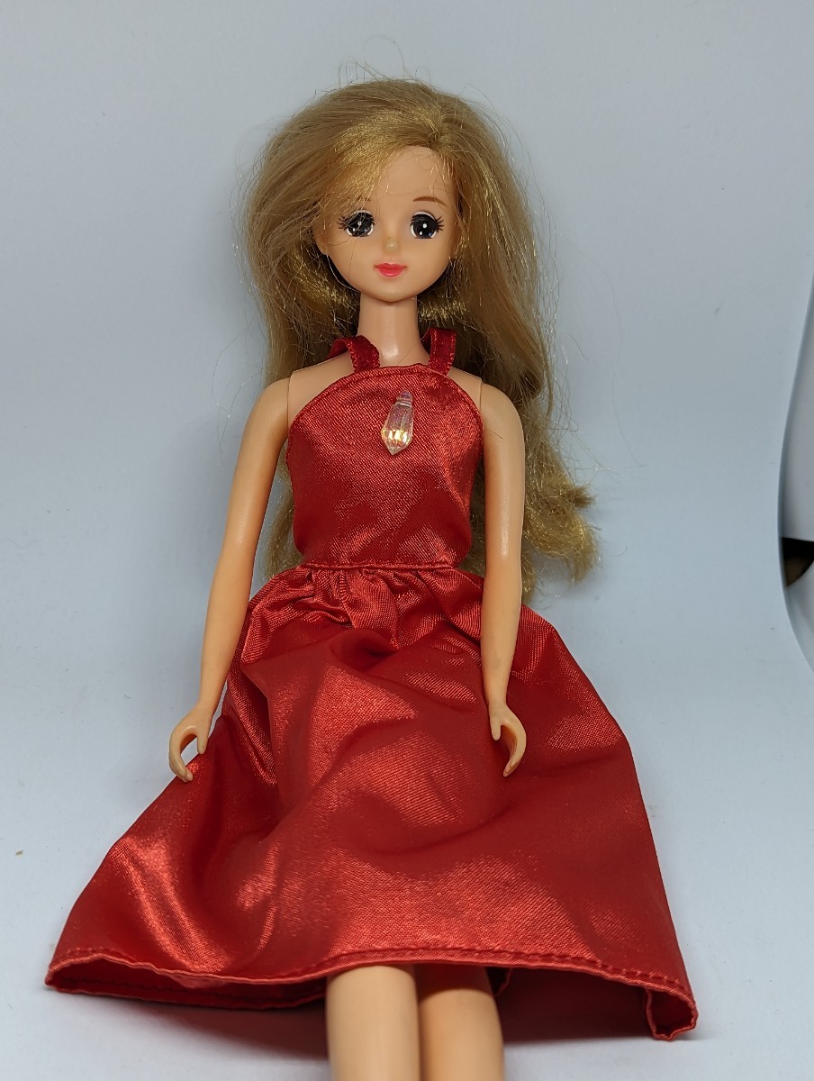 タカラ TAKARA ジェニー 着せ替え人形 人形 ワンピース 服 衣装 レトロ ドレス 赤_画像5
