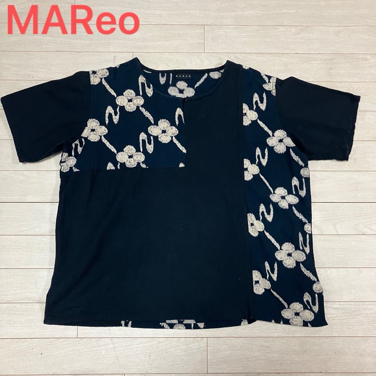MAReo 半袖Tシャツ レディース カットソー 中厚手 インド綿100% トップス 和柄 