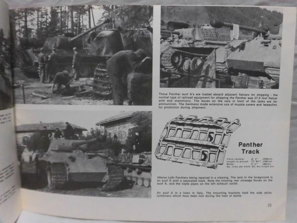 洋書 Armor Number 11 パンター戦車 写真資料本 PANTHER in action Bruce Culver 著 squadron/signal publications 1975年発行[1]Z0220_画像4