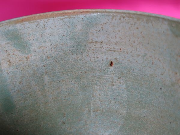 ｃ 鎬文緑釉碗② ミャンマー 世紀 遺跡発掘品 陶器 / 色絵 釉薬