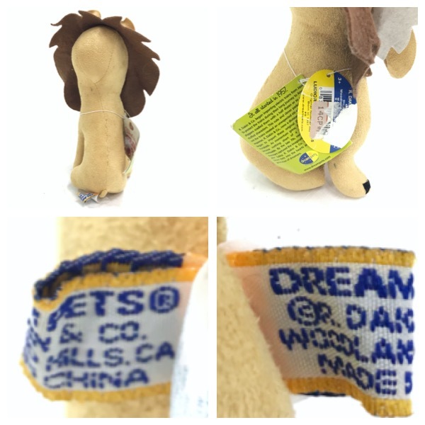  Dream petsu Roo tiks* лев животное Vintage мягкая игрушка animal Dreampets America смешанные товары retro Old интерьер D-414