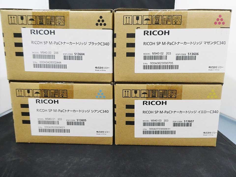 新品未開封◇リコー　SP M-PaCトナー C340　4色セット　ブラック/シアン/イエロー/マゼンタ　純正品/即決_画像2