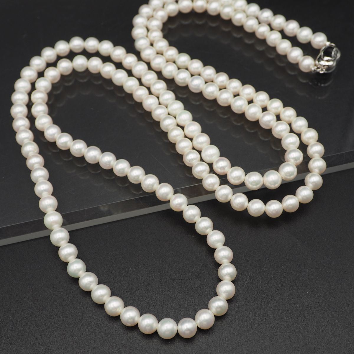 特売 E902 淡水真珠 6月誕生石 シルバー デザイン ネックレス ロング