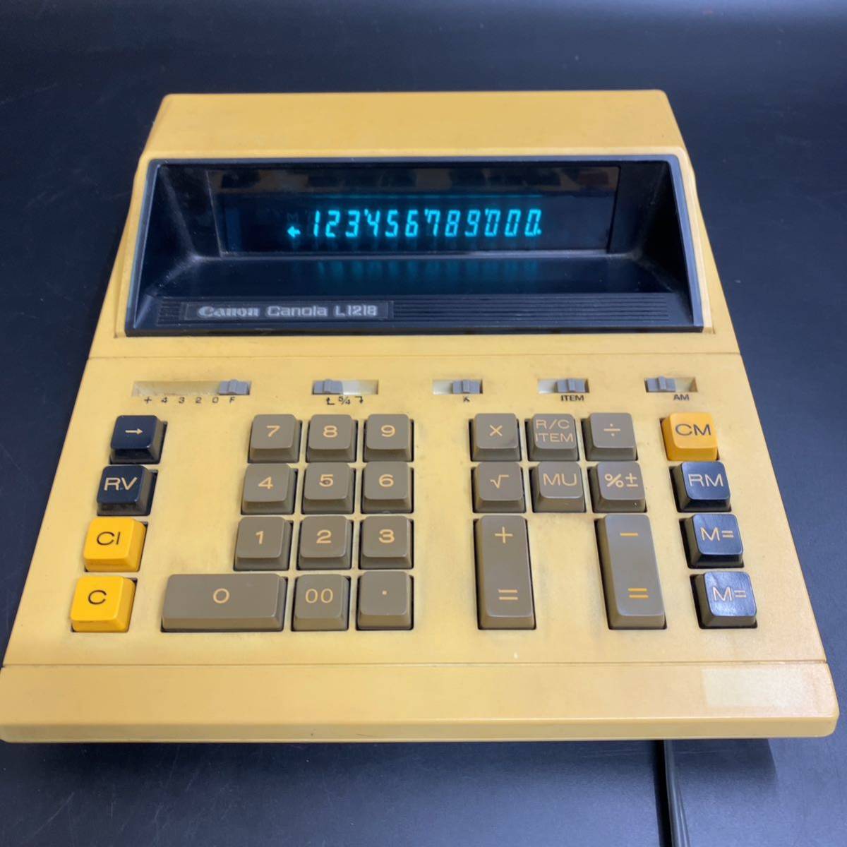 [ operation goods ]Canon CANOLA L1218 electron count machine calculator that time thing Showa Retro 