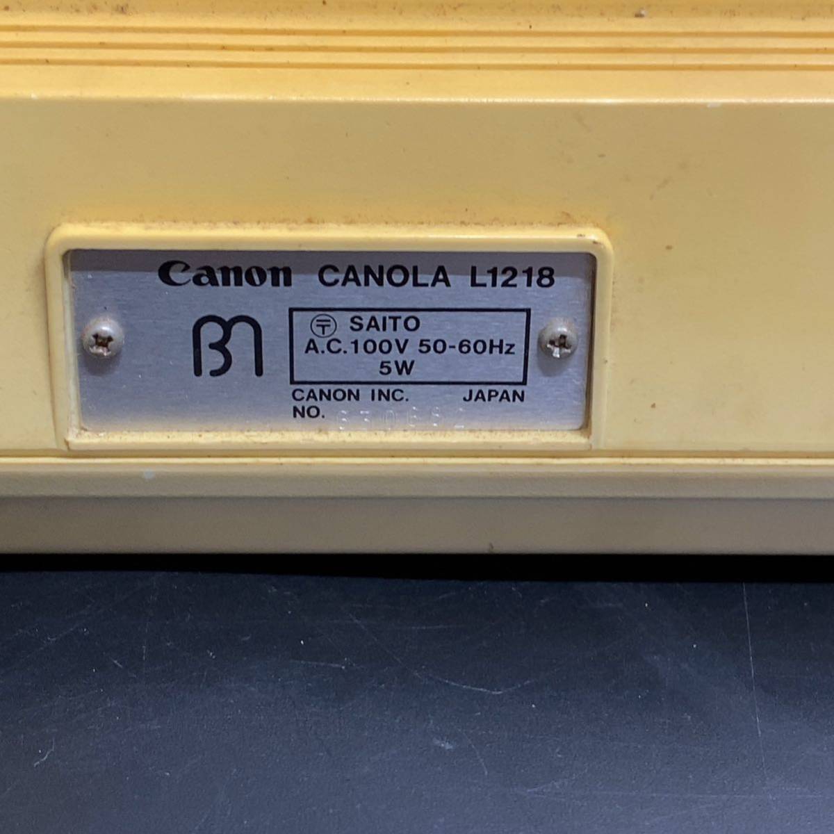 [ operation goods ]Canon CANOLA L1218 electron count machine calculator that time thing Showa Retro 