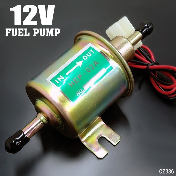 フューエルポンプ 汎用 12V 燃料ポンプ 小型 取りつけボルト8mm 修理 バイク 車 農機具/16ш_画像1