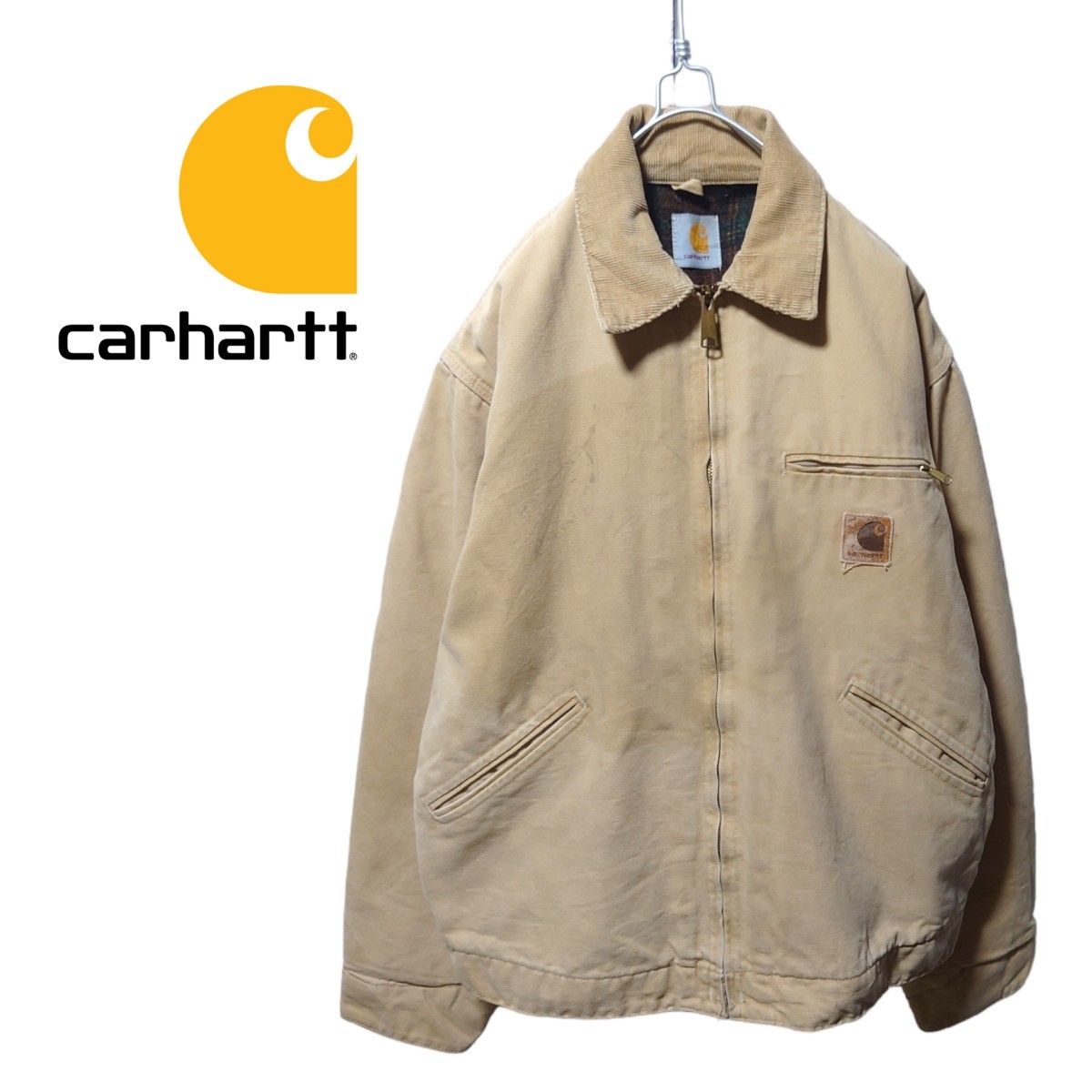 【使い勝手の良い】 【Carhartt】コーデュロイ襟 ダック地 A-1311 デトロイトジャケット ジャンパー、ブルゾン - www