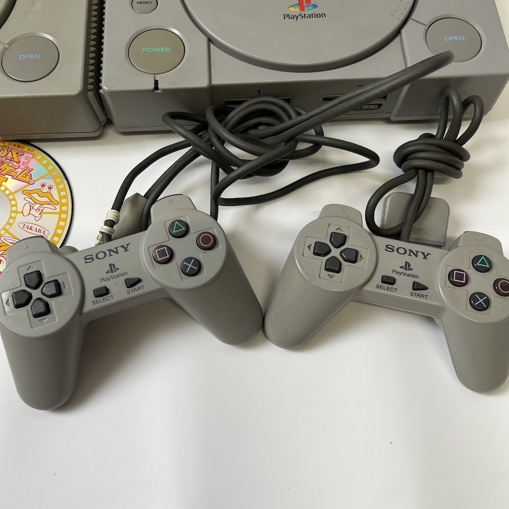 ソニー PlayStation プレイステーション PS1 SCPH-5500 本体 2台まとめてセット メモリーカード コントローラー Y0926-38_画像3
