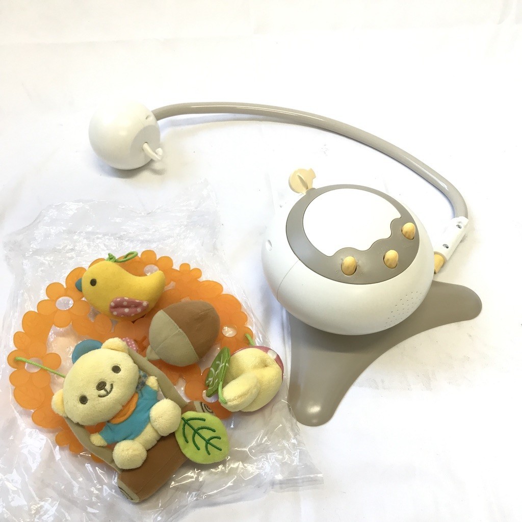 美品 Combi コンビ メロディいっぱい みまもりセンサーメリー おもちゃ 赤ちゃん ベッド 床置き OK 堂Y1023-4_画像2