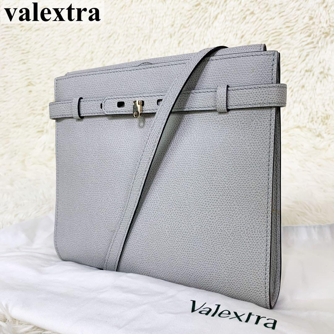 【未使用級】Valextra　ヴァレクストラ　 ショルダーバッグ　サコッシュ　クラッチバッグ B-トラコリーナ　2WAY　レザー　ベルト_画像1