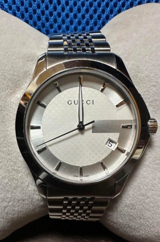 GUCCI YA126401 126MD SLV/STL/BRCLT メンズ腕時計-