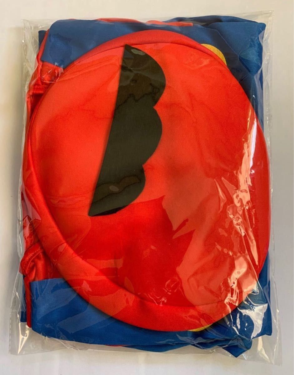 新品 未使用 キッズ ジュニア 子供 マリオ風 コスプレ コスチューム ハロウィン 仮装 赤 ブルー L