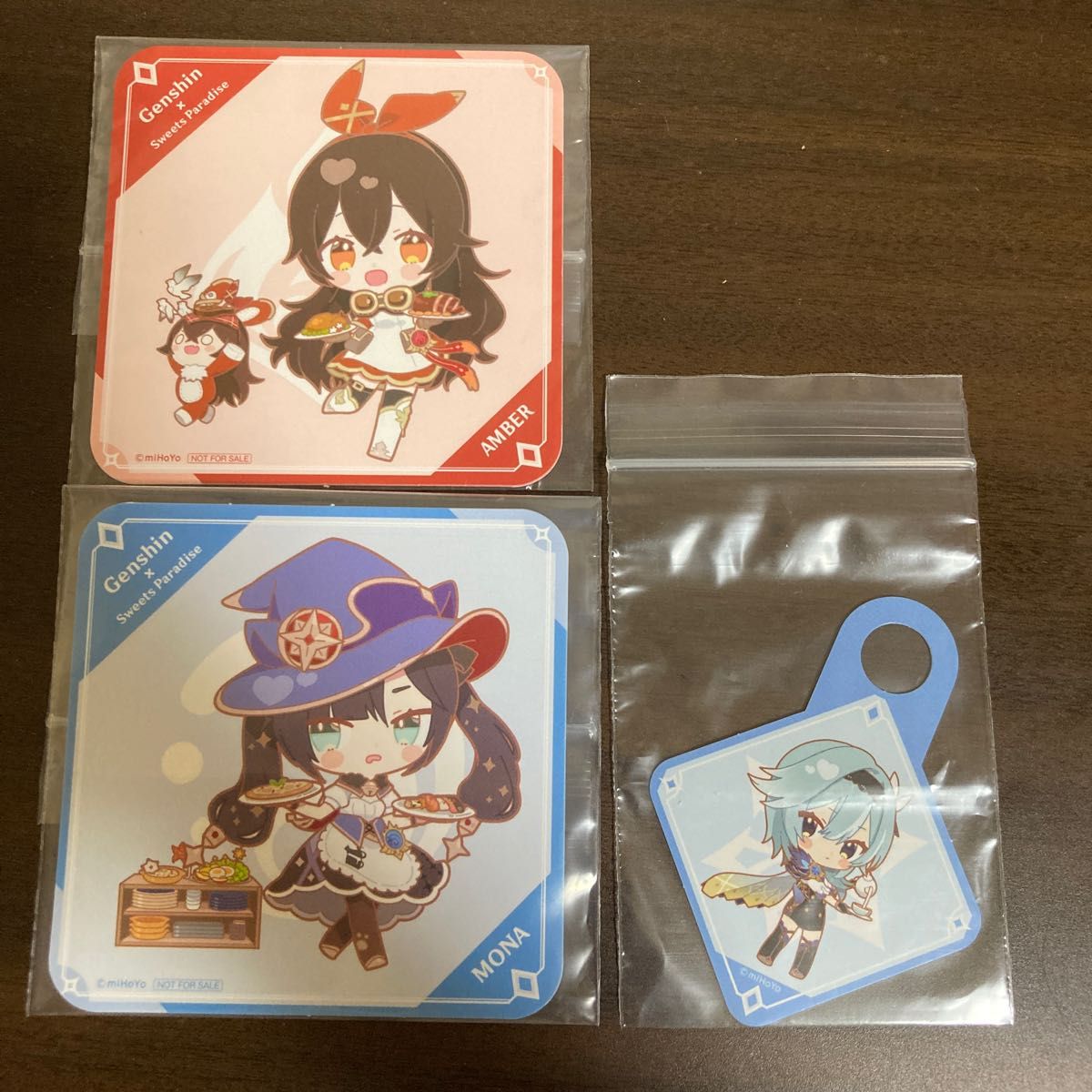 モナ アンバー ミニキャラ 原神 スイパラコラボコースター+ モナ アンバー ミニキャラ 原神 スイパラコラボコースター+