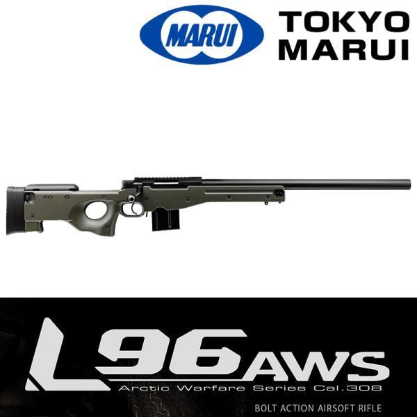 【新品☆即納】東京マルイ エアコッキング L96 AWS スナイパーライフル *O.D. ストック 【品番：4952839135070】No.07【管A】*