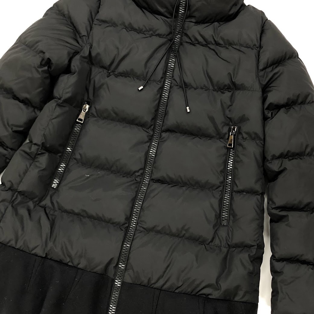 MONCLER モンクレール ヴィバーナム フリル付き ダウンジャケット サイズ2 C20934996380 黒 ブラック レディース_画像3