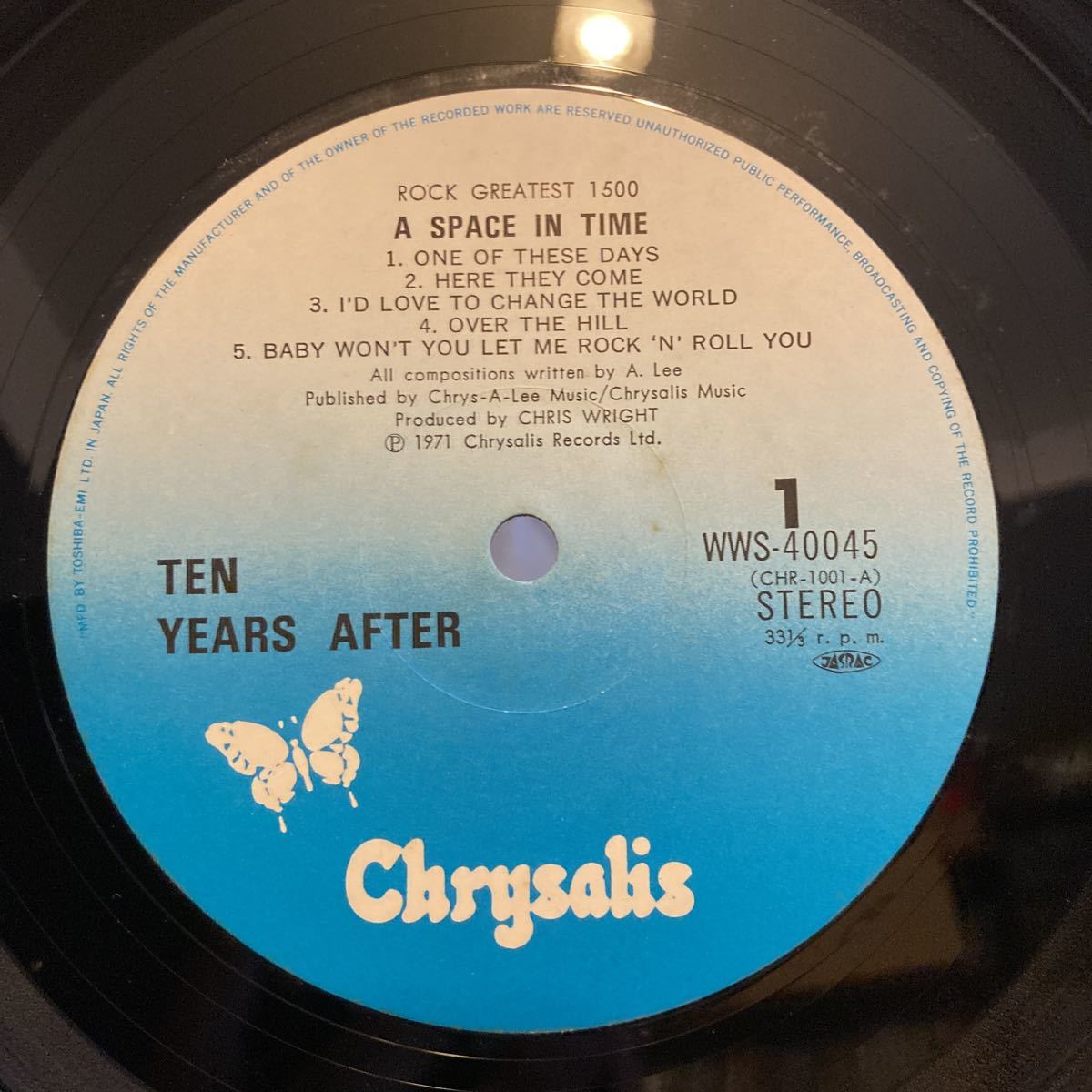 Ten Years After 【A Space In Time】Chrysalis WWS-40045 1975 Blues Rock Rock&Rollの画像5