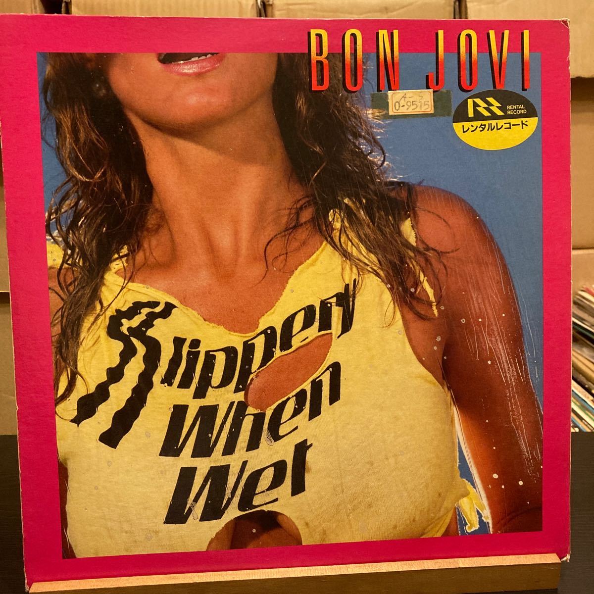 Bon Jovi 【Slippery When Wet = ワイルド・イン・ザ・ストリーツ】28PP-1025 ボン ジョヴィ レンタル落ち 特典色紙付き_画像2