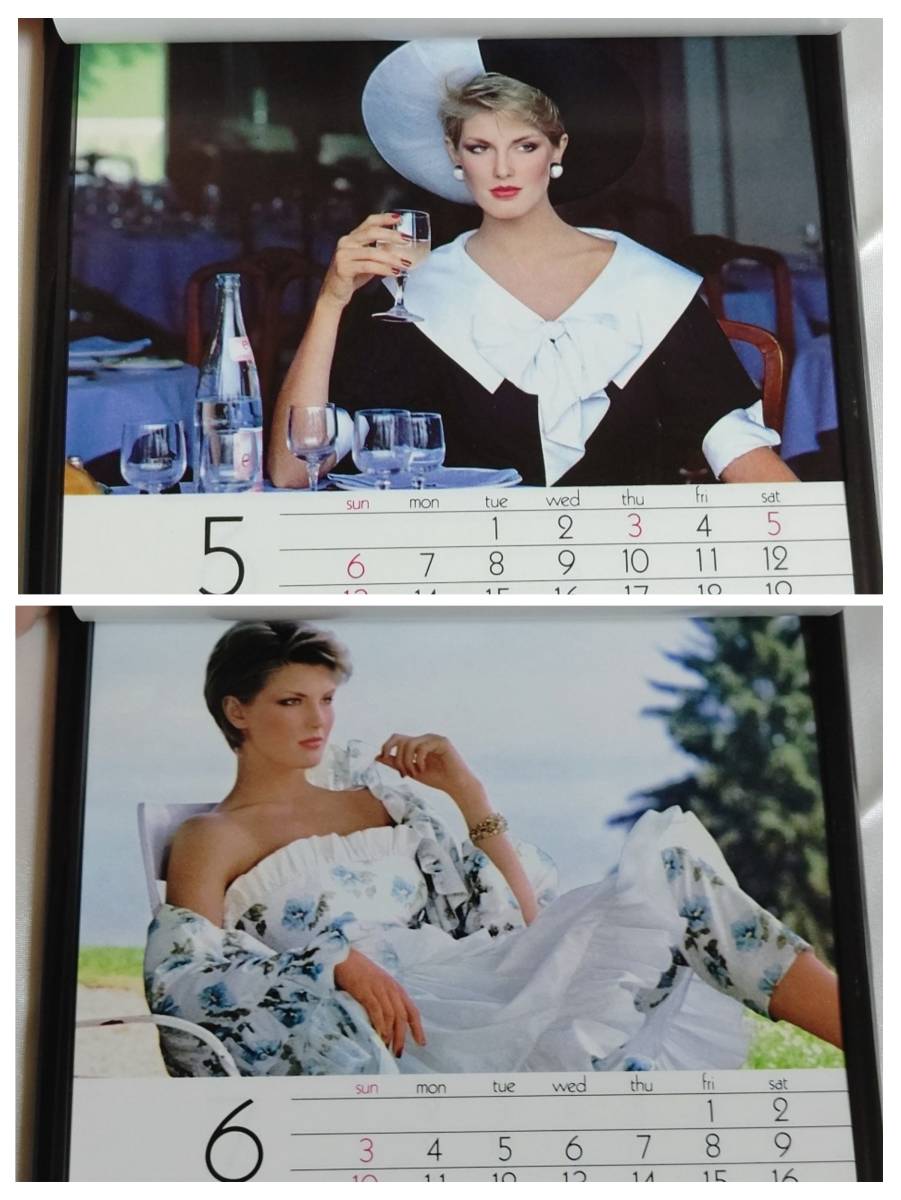 昭和レトロ　カネボウ　カレンダー　1984年　貴重　レア　化粧品　ノベルティ　_画像4
