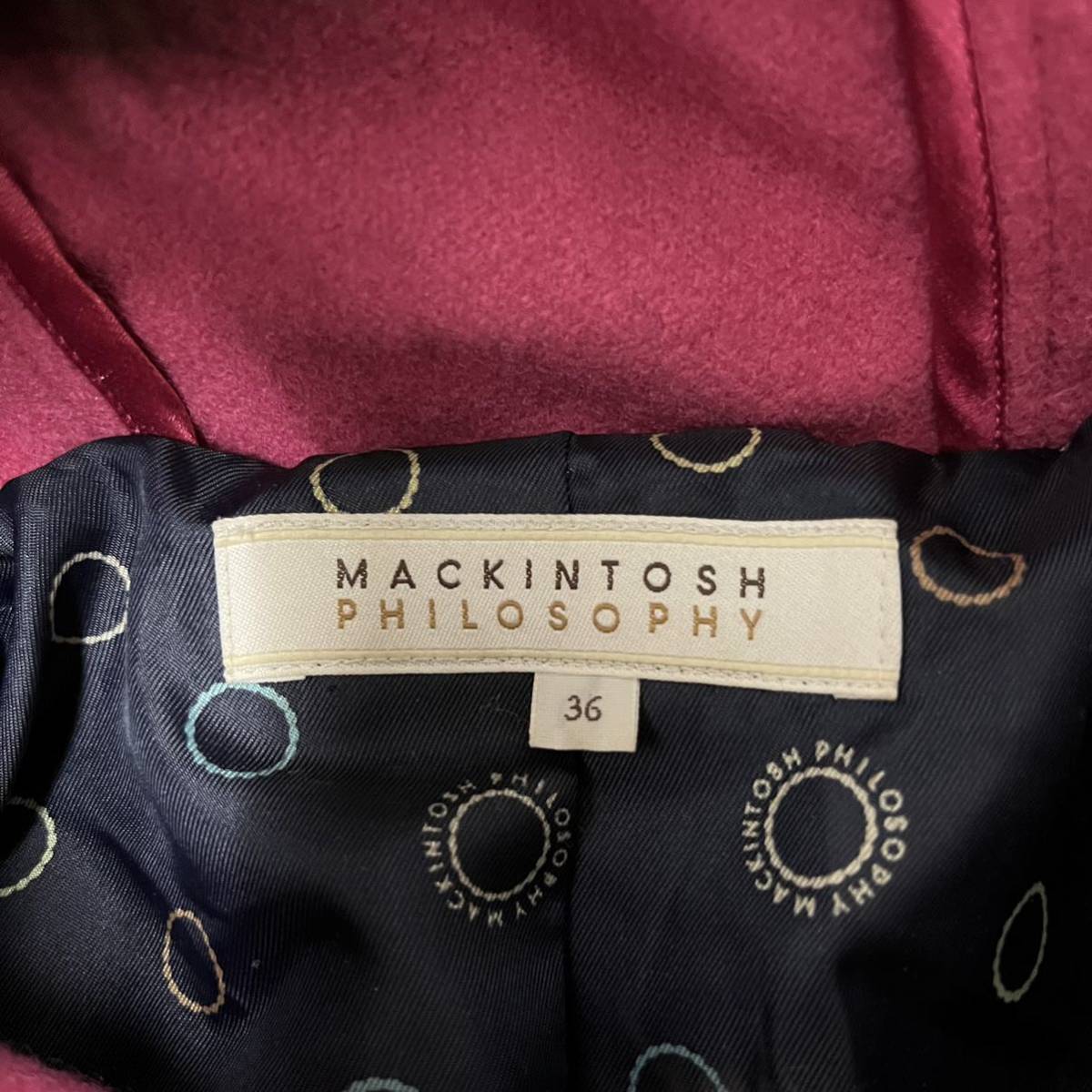 MACKINTOSH PHILOSOPHY ダッフルコート 牛革 毛皮コート フォックス 三陽商会 上質 マッキントッシュフィロソフィー【送料一律/同梱可能】B_画像8