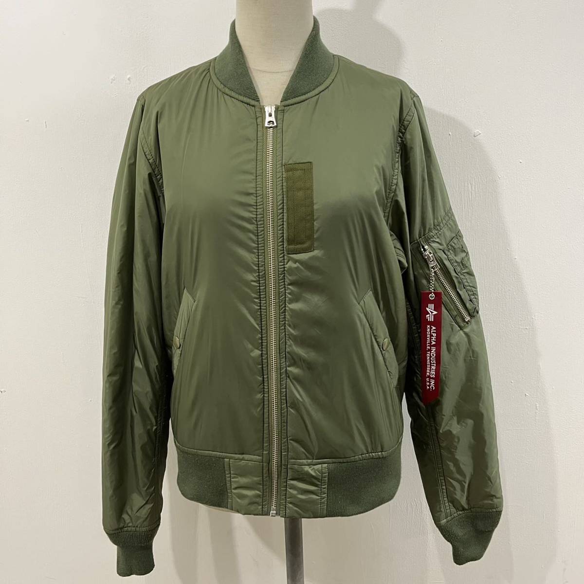 ALPHA INDUSTRIES MA-1 flight jacket Prima loft PRIMALOFT Zip up cotton inside aru finder -stroke Lee z[ uniform carriage / including in a package possibility ]C