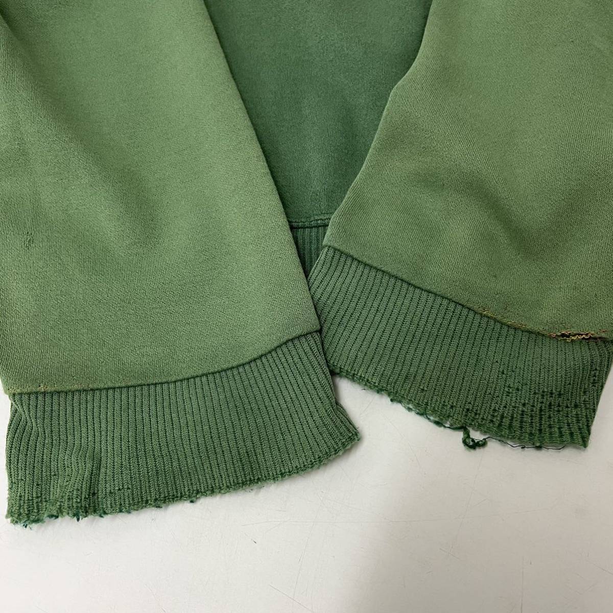 80s VINTAGE KENZO JEANS north . tag sweat sweatshirt te Caro go BORO ..BORO long sleeve cut and sewn green color Kenzo [ uniform carriage / including in a package possibility ]E