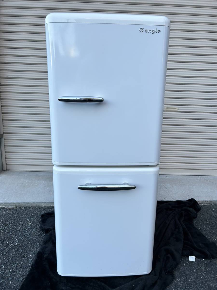 動作OK e angle 2ドアノンフロン冷凍冷蔵庫 ANG-RE151-B1 2022年製 Z500-