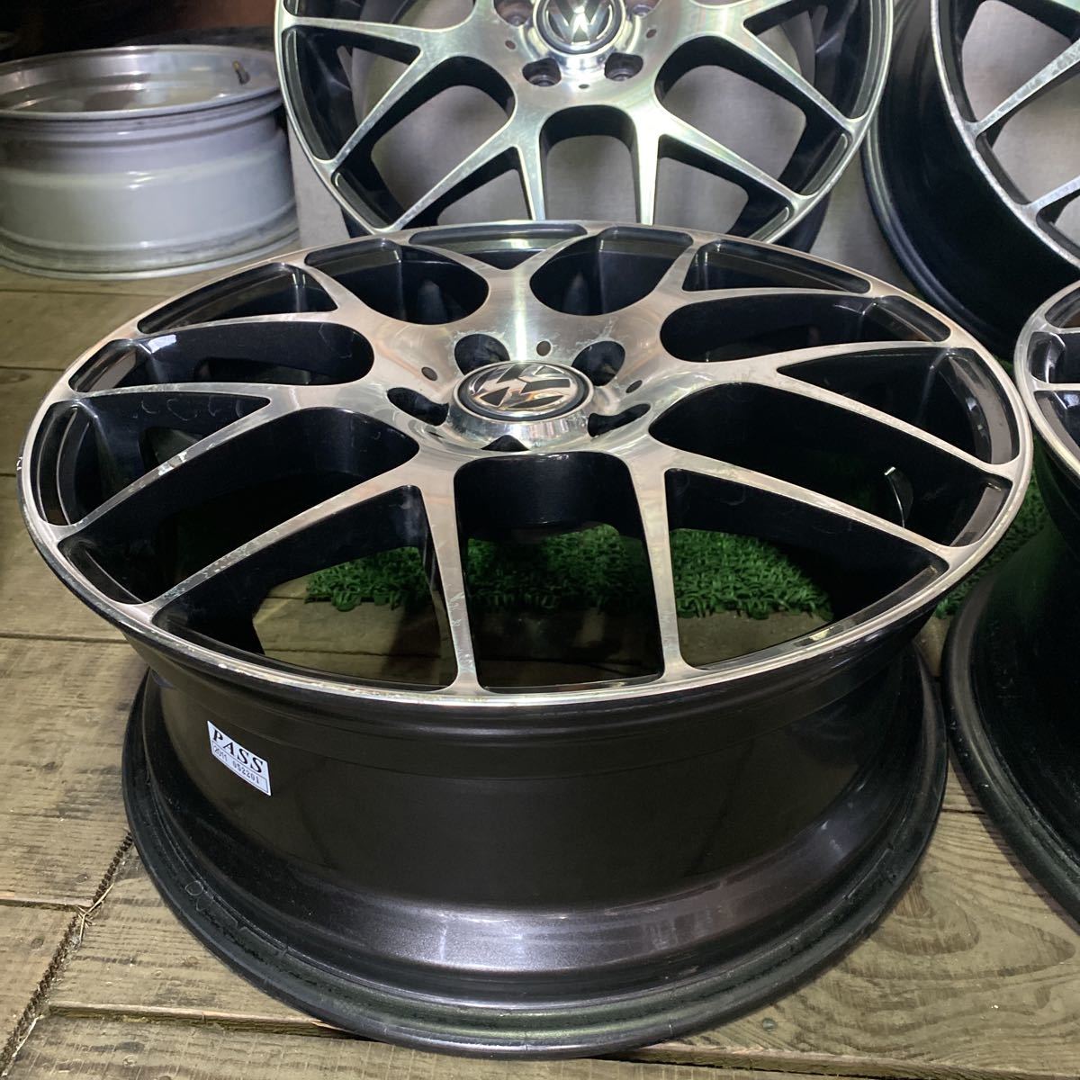 ワーゲン純正ホイール 18インチ 18×7.5JJ OFF;+51 PCD;112-5H ハブ径;約55mm 傷あり、サビあり 4本_画像2