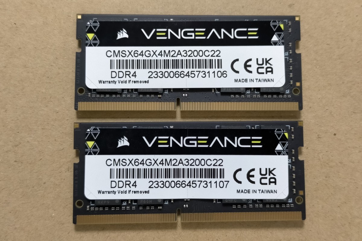 CORSAIR DDR4-2666MHz ノートPC用 メモリモジュール VENGEANCE