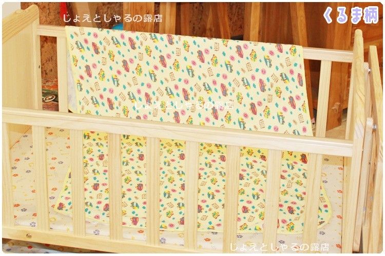 【3枚】ベビーベッド用防水シーツ ゴム付きおねしょおむつ替えシート120×70cm