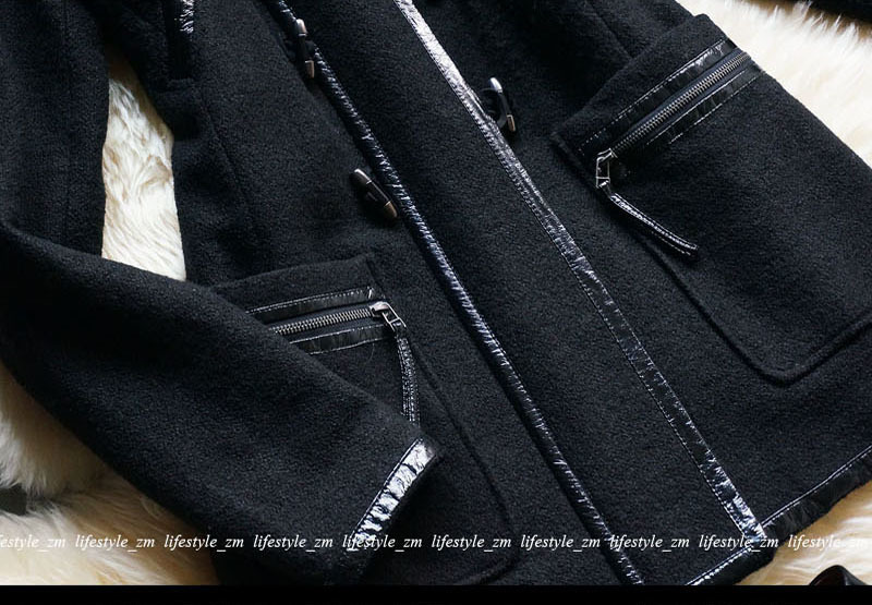 SALE * новый товар * TOPSHOP тщательно отобранный осуществлен материалы . вежливо .. поднятый *.* дизайн шерстяное пальто BLACK / XL / 13 # / 42