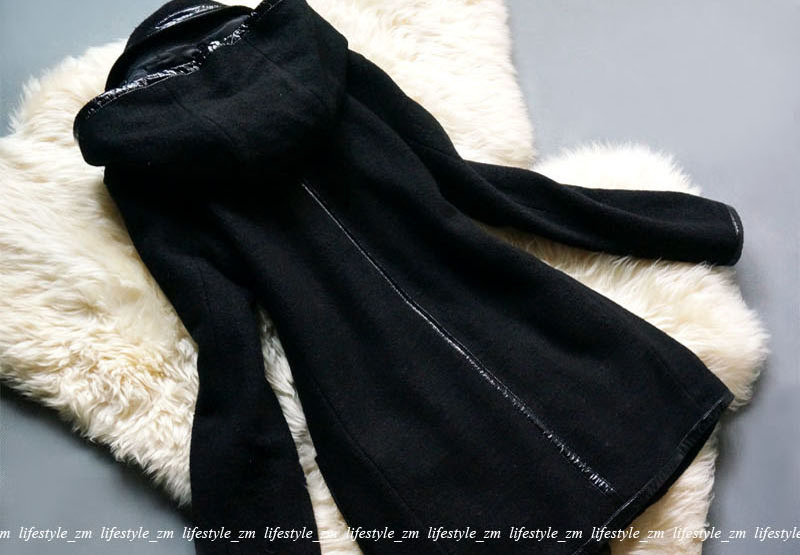 SALE * новый товар * TOPSHOP тщательно отобранный осуществлен материалы . вежливо .. поднятый * шерсть .* дизайн пальто BLACK / L / 11 # / 40
