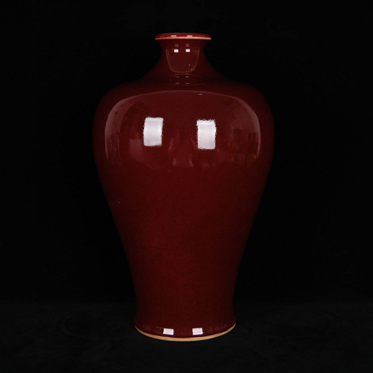 ▽鴻▽清 康熙年製款 祭紅釉 梅瓶 古陶瓷品 置物 古賞物 中国古玩 中国古美術