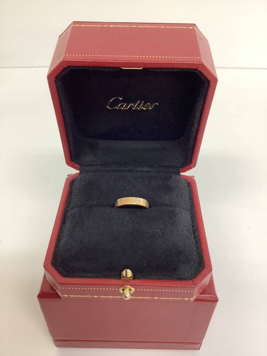 K510-キm60 Cartier カルティエ ミニラブリング 箱付き AU750 K18 #46 3g アクセサリー 指輪 イエロー