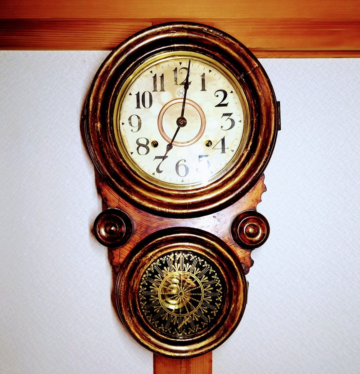 精工舎 柱時計 古時計 ゼンマイ時計 ボンボン時計 アンティーク時計