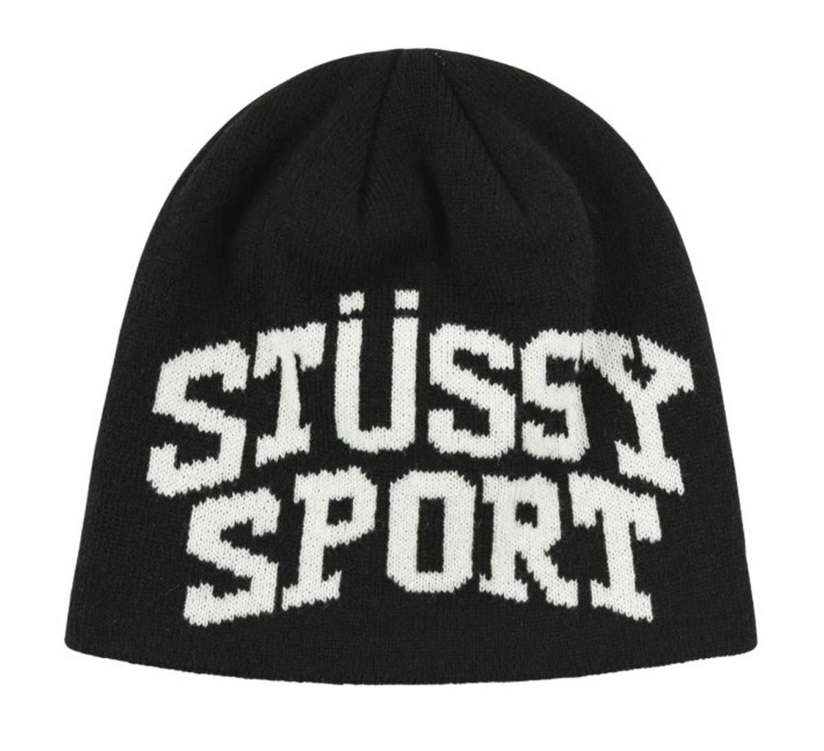 Stussy SPORT JACQUARD SKULLCAP BEANIE ニット帽Black
