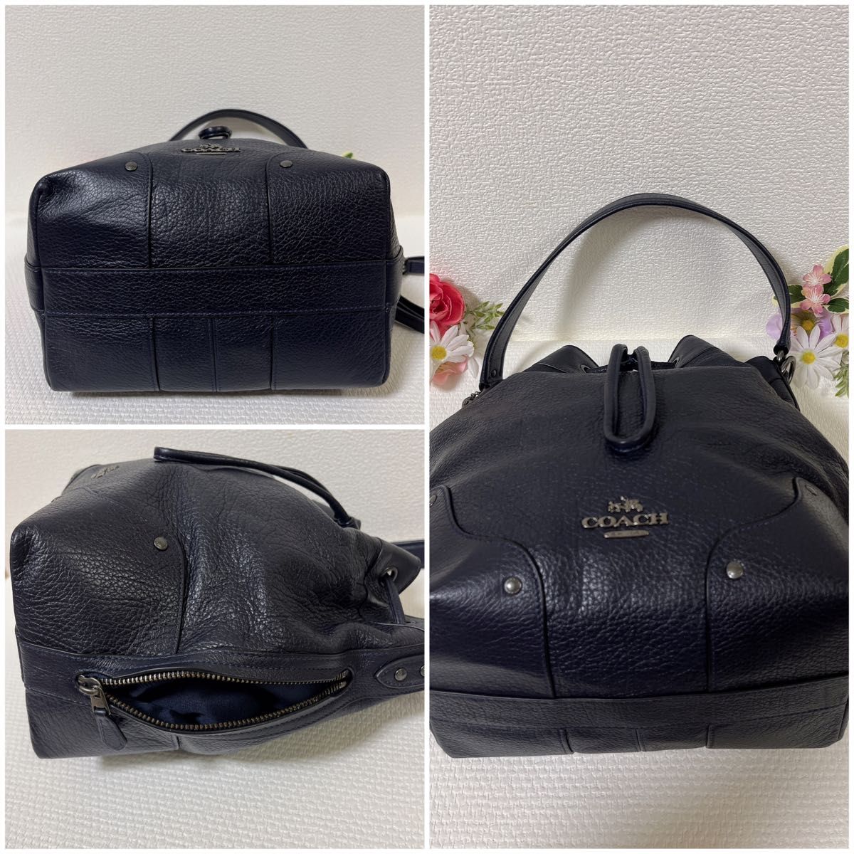 極美品】COACH コーチ ショルダーバッグ 2WAY 巾着バッグ 肩掛け