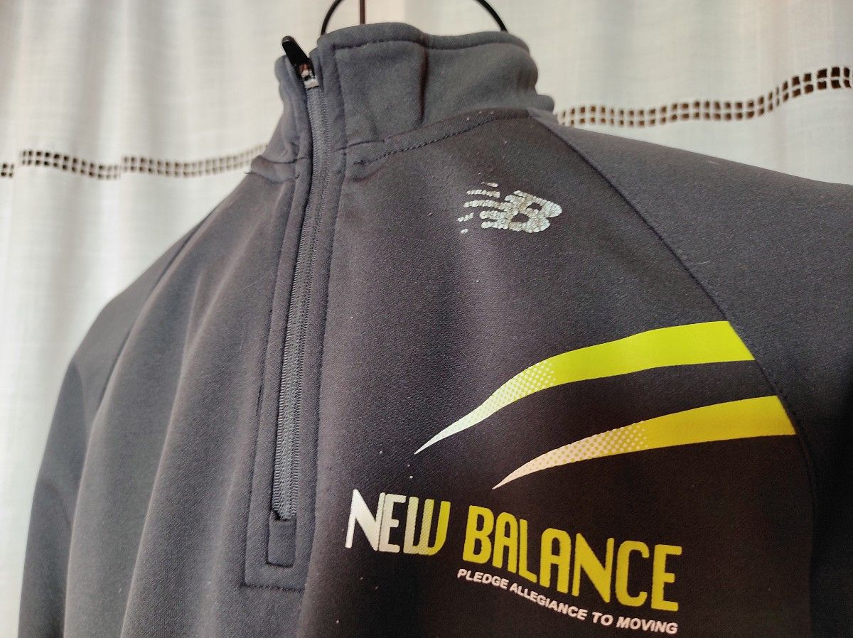 New Balance  ハーフジップシャツ  スポーツウエア 半袖 男女兼用 メンズM