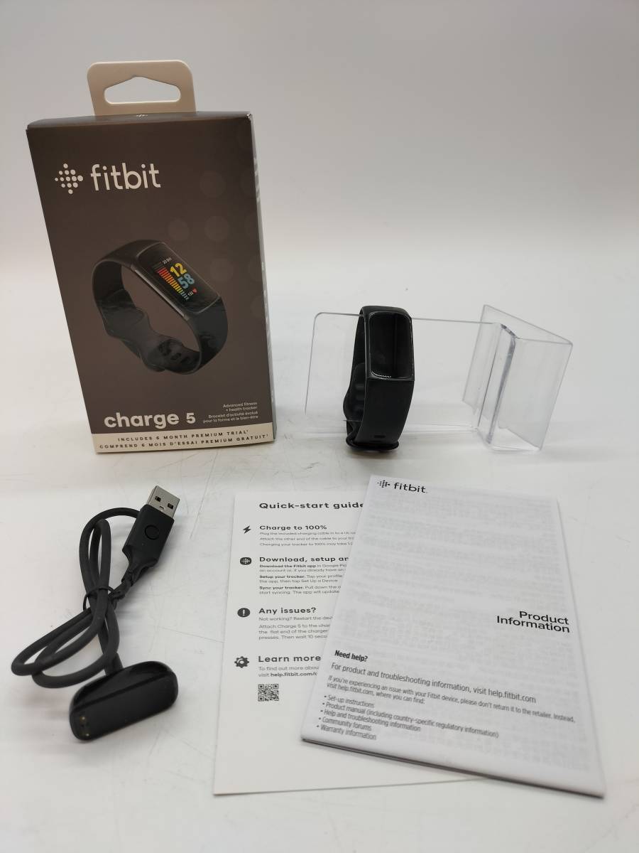 Suica対応】Fitbit Charge 5 トラッカー ブラック/グラファイト [最大7