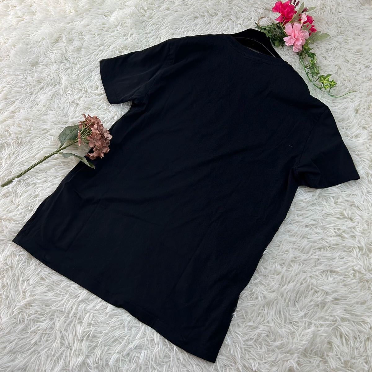 ディーゼル メンズ ブラック 黒 大きいサイズ ワンポイント 半袖 Tシャツ カットソー 人気デザイン 送料無料 _画像4