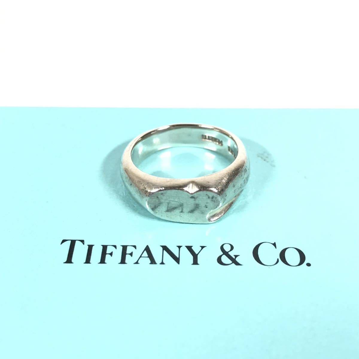 【ティファニー】本物 TIFFANY&Co. 指輪 ハートモチーフ スターリングシルバー サイズ11号 リング メンズ レディース 送料370円