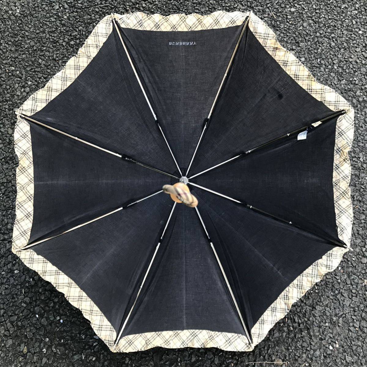 【バーバリー】本物 BURBERRY 傘 チェック柄 スライドショート 全長61cm 晴雨兼用 雨傘 アンブレラ 雨具 日傘 メンズ レディース_画像6