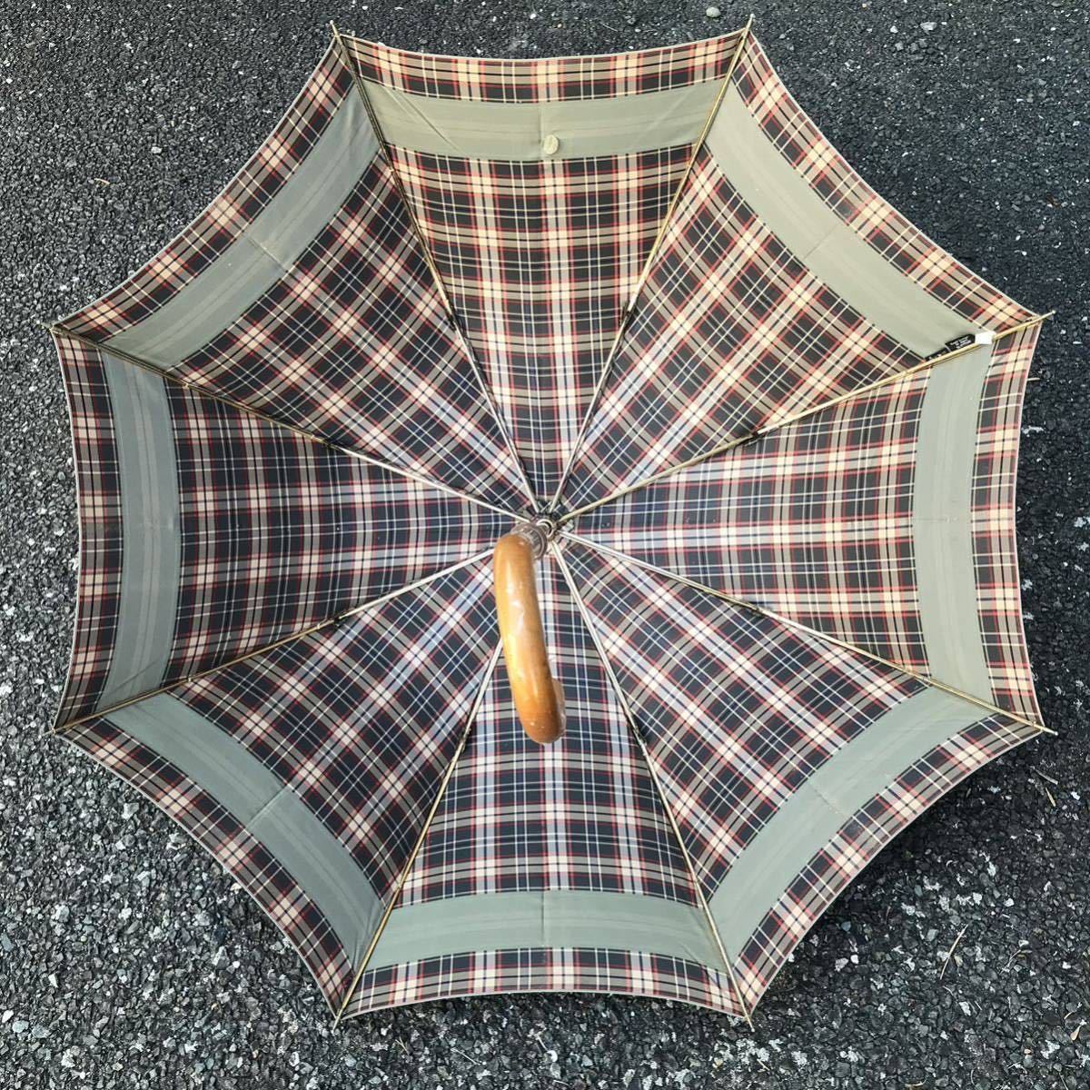 【ダックス】本物 DAKS 傘 全長89cm 雨傘 アンブレラ 雨具 長傘 メンズ レディース 日本製_画像6