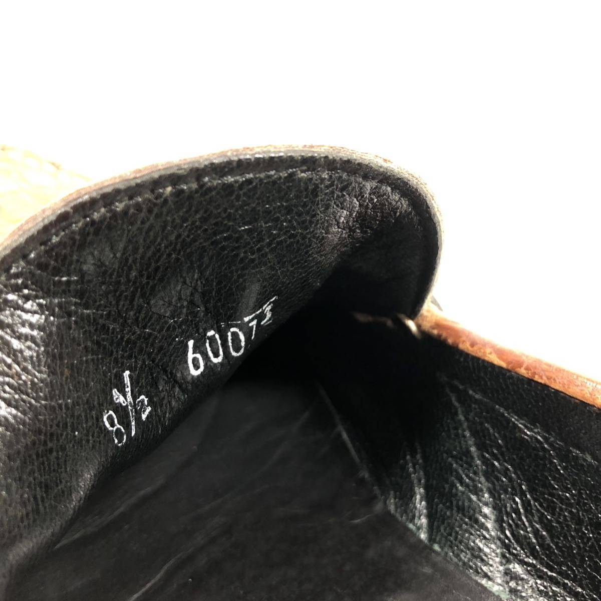 [a* тест -ni] подлинный товар a.testoni обувь 27.5cm чай общий крокодил Loafer туфли без застежки бизнес обувь wani кожа мужской сделано в Италии 8 1/2 M