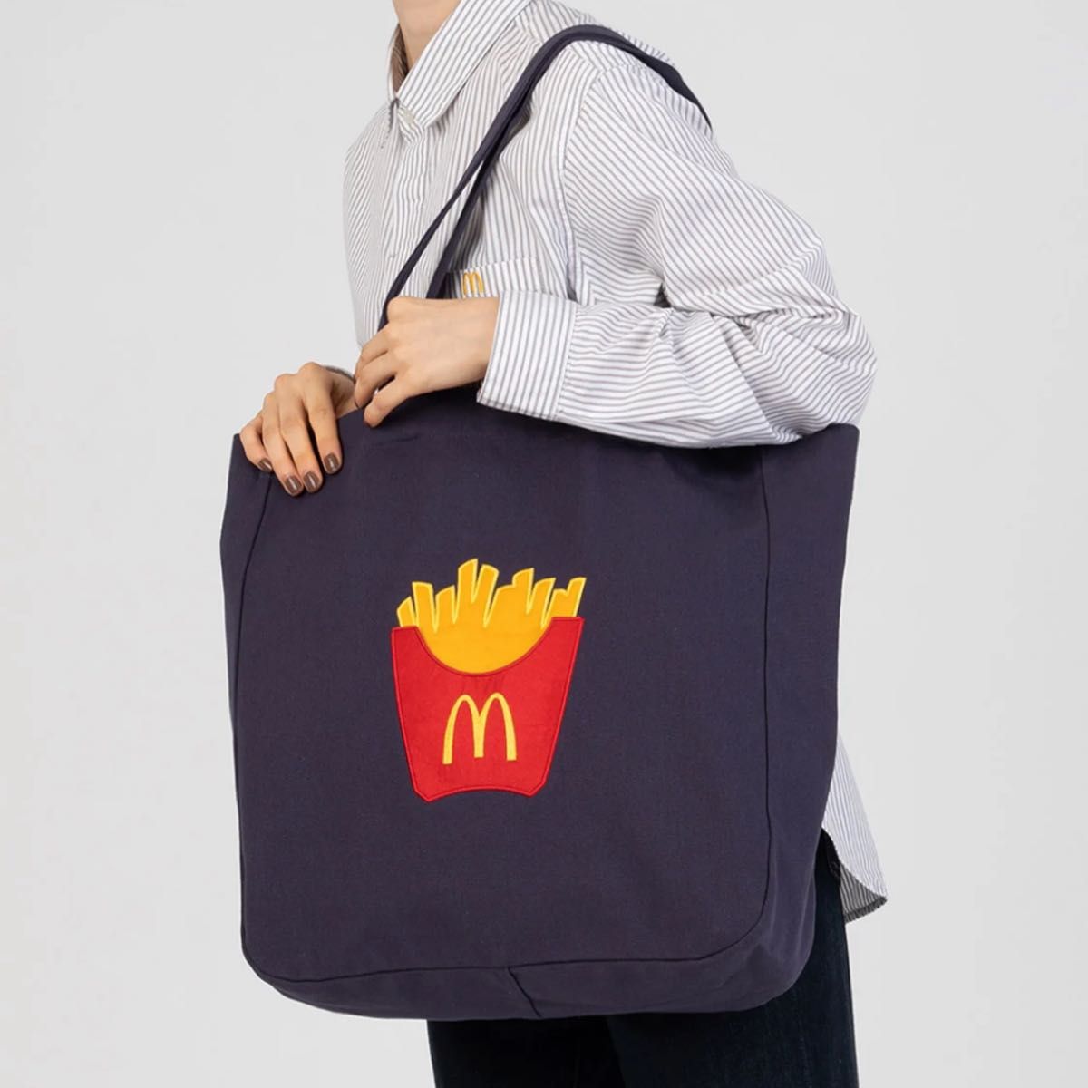 マックフライポテト ポケットマクドナルドスクエアトートバッグ マックフライポテト ポケットマクドナルドスクエアトートバッグ