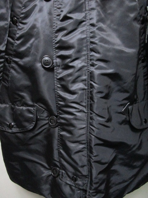 防寒！ALPHA INDUSTRIES N-3Bジャケット・L・黒／ブラック（アルファインダストリーズ中綿入りミリタリーフーディージャケットハーフコート_画像4