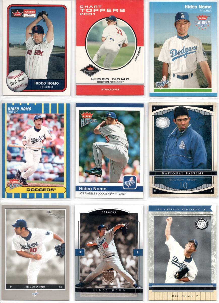 野茂 英雄 MLBカード フレアブランド 45枚セット 含パラレル Fleer Hideo Nomo ドジャース レッドソックス メッツ タイガース ブリュワーズ_画像4