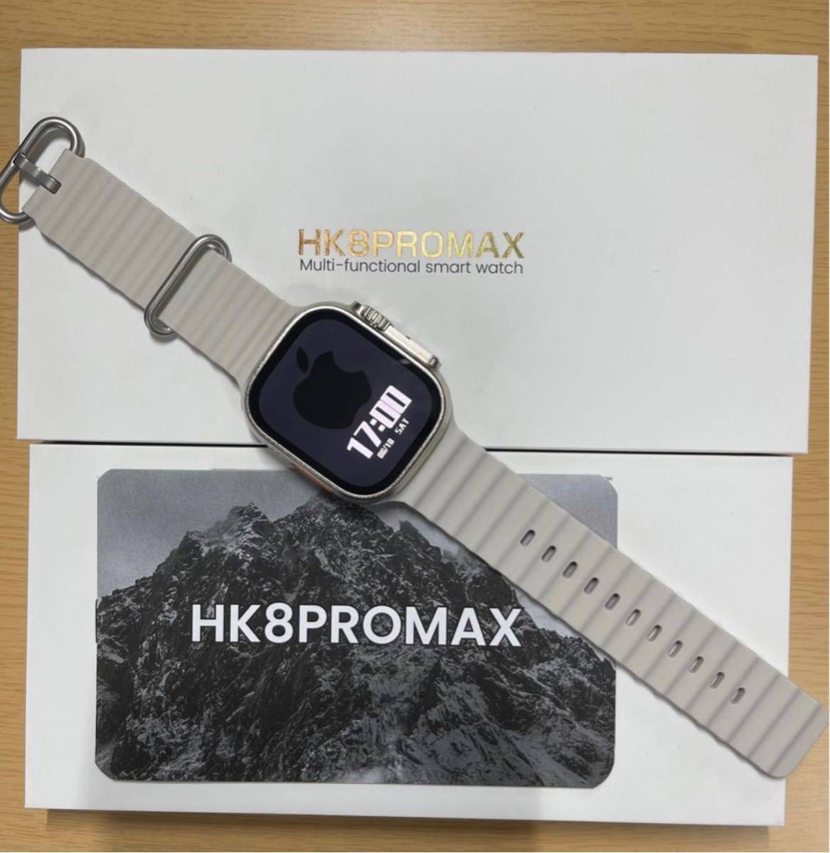 HK8 Pro Max chatgptモデル【バンド色 White】Apple Watch風 日本語