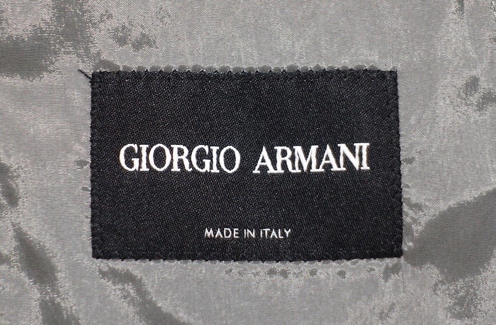 20AW 美品 GIORGIO ARMANI ジョルジオアルマーニ カシミヤラペル切替 ウールフランネル ダブルブレスト テーラードジャケット メンズ 48_画像3