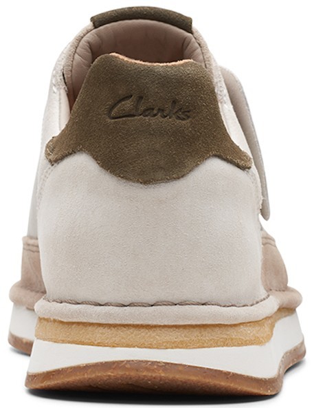 送料無料 Clarks 27cm オフ ホワイト スニーカー レースアップ ビジネス ブーツ プレーン レザー スエード スーツ ランニング JJJ192_画像3